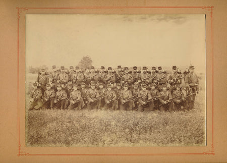 photographie de groupe, 1880 photo militaria soldat