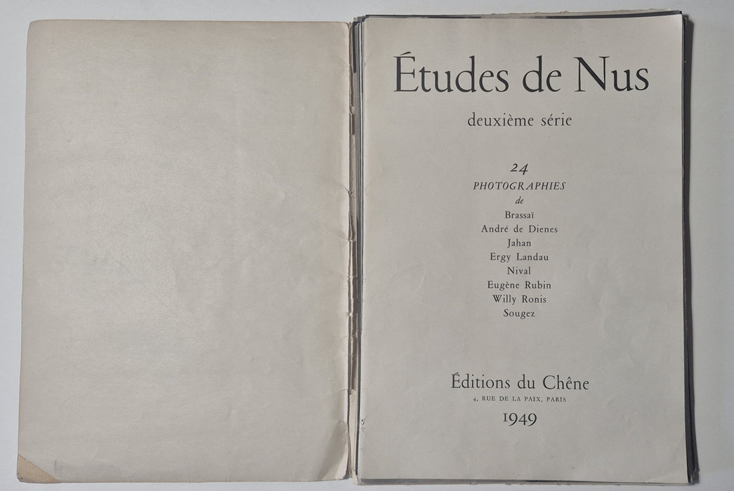Études de nus, deuxième série, 1949, 24 photographies héliogravure Brassaï, André de Dienes...