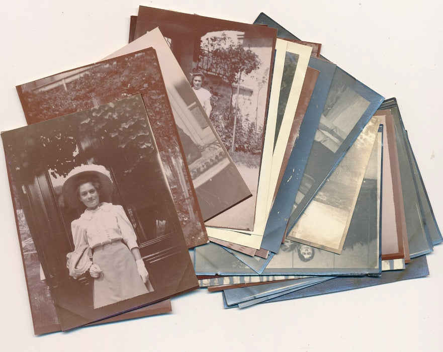 La jeune fille en blanc 24 snapshots photos amateur  v. 1910 femme