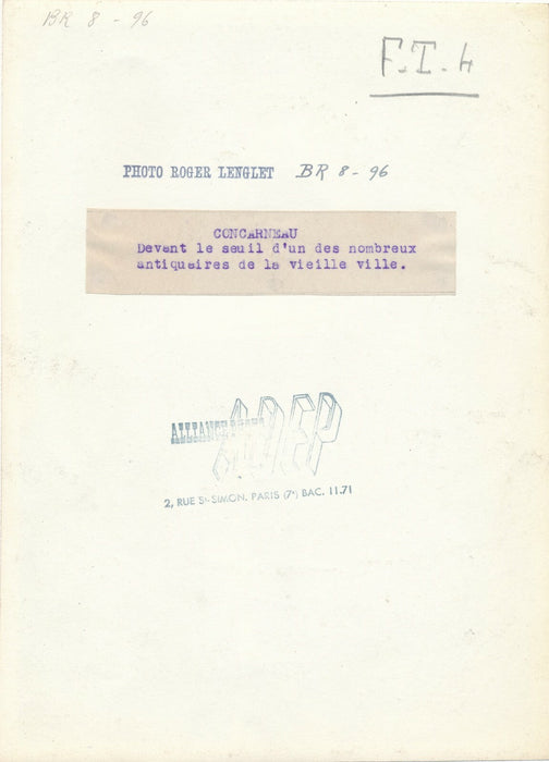 Roger LENGLET photographe ALLIANCE-PHOTO nature morte Concarneau