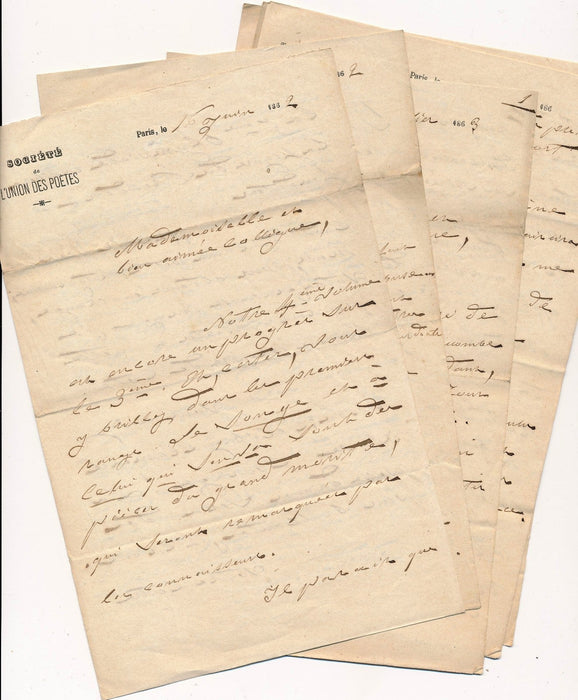 Robert-Victor poésie poète Union des poète belle correspondance 15 lettres lot