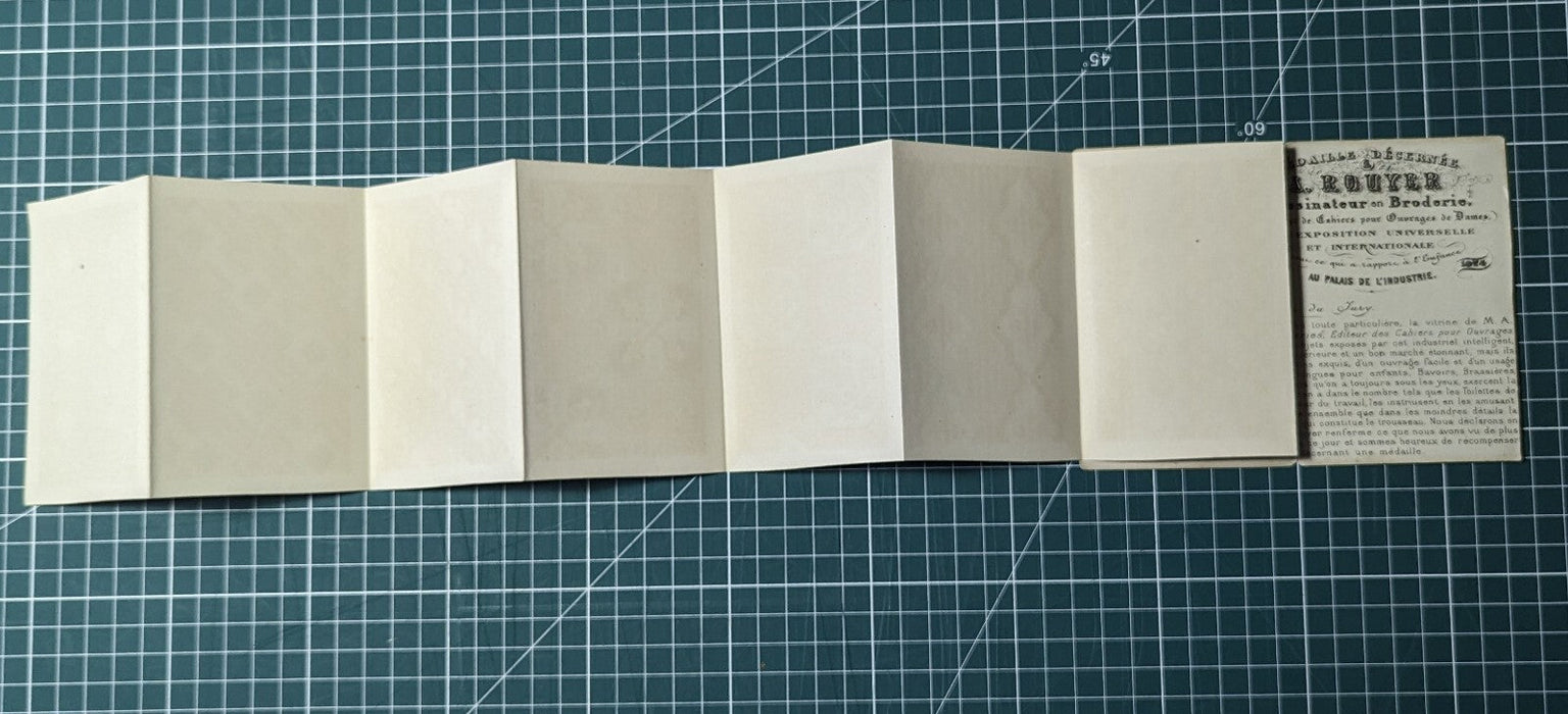 A. ROUYER dessinateur broderies tapisseries dépliant v. 1880 motifs imprimés