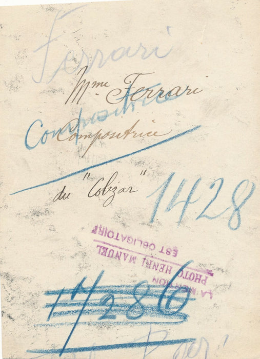 Gabrielle Ferrari compositrice musique photo photographie Henri Manuel