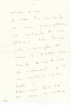 Léonor FINI lettre autographe signée un lit comme un radeau couvert de papiers..