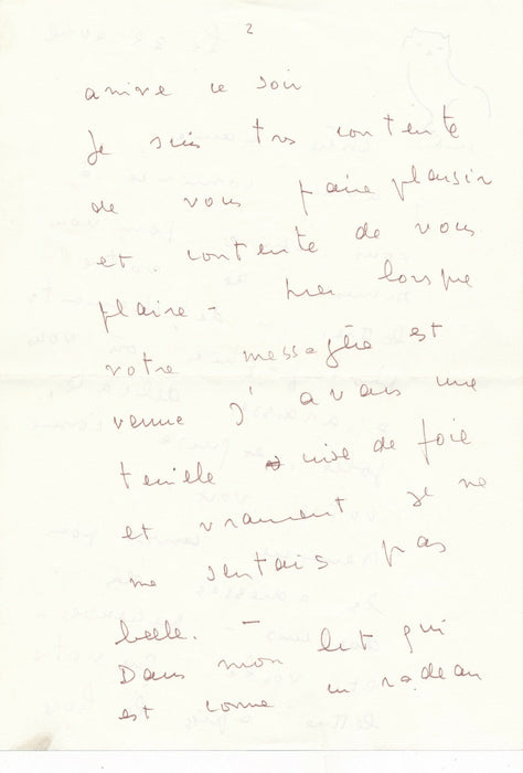 Léonor FINI lettre autographe signée un lit comme un radeau couvert de papiers..