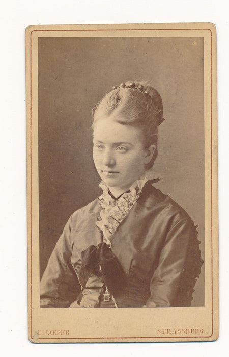 Strasbourg Famille BÜTTNER 13 photos cdv légendes Edmond Oscar Pauline Jennie...