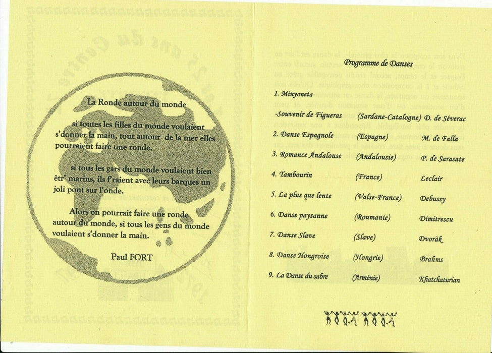 Musique violoniste Etienne PFENDER dédicace signée sur programme