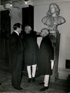 Nehru, Inde, à Paris, opéra de Paris buste Lenoir tirage époque c. 1950 photo