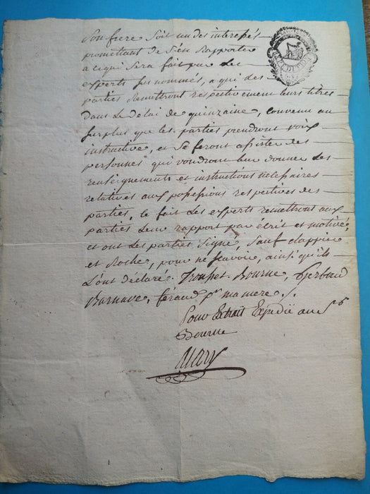 Antoine BOURNE avocat Grenoble 2 pièces manuscrites digues Isère Barnave 