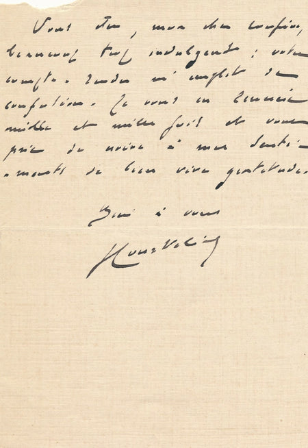 Georges Courteline lettre autographe signée remerciements critique