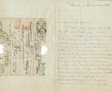 Charles MONTALEMBERT J. de RESSÉGUIER sainte Élisabeth Hongrie lettre autographe