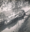 F. Franc-Lamy 3 photo photographie v. 1930 paysage eau péniche