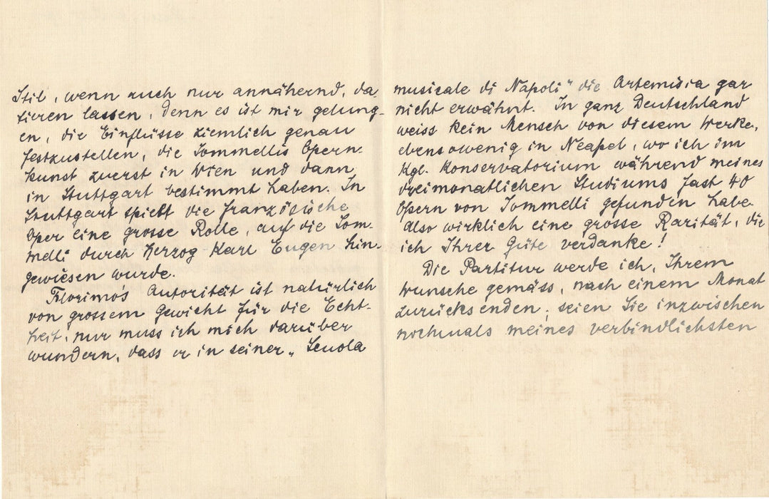 Hermann ABERT musique 5 lettres autographes signées Jommelli  Rodolphe Allemagne
