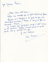 cinéma Jean-Jacques Guérin lettre autographe signée à Pierre Léaud Guerin