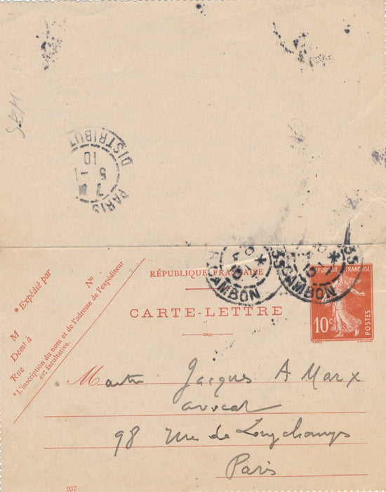 art SEM exposition 1910 galerie diorama intéressante lettre autographe signée