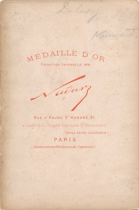 Nadar 2 photo photographies albuminé actrice théâtre Mlle Dubois v. 1880