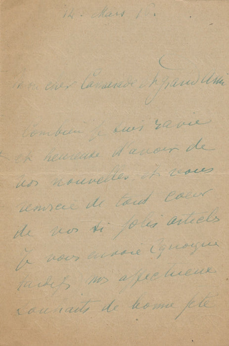 Fidès DEVRIÈS ADLER correspondance amicale 5 lettres avec l'acteur F. FEBVRE