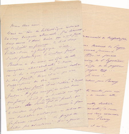 2 lettres autographes signées Léonce DÉTROYAT propose un nouveau ballet Massenet