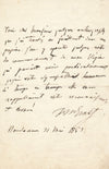 Heinrich Wilhelm ERNST 2 portées musicales autographes signées et 1 lettre