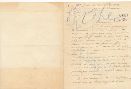 Joseph TURQUAN Lettre autographe signée presse pour Les Favorites de Louis XVIII