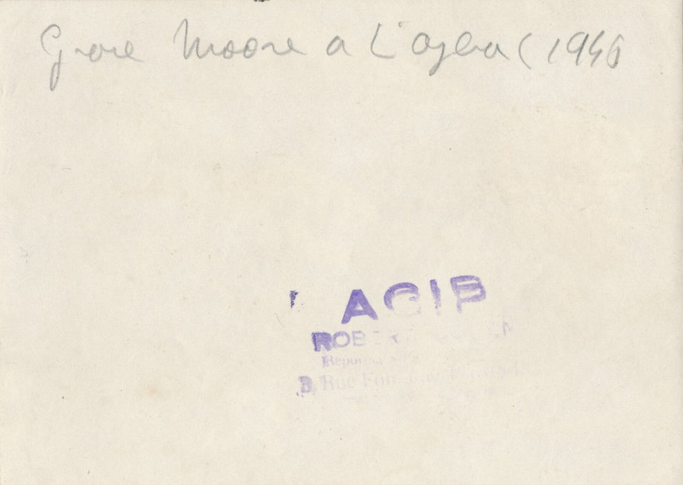Grace MOORE cantatrice opéra actrice américaine photo photographie 1946