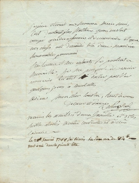 Jean Antoine CHAPTAL correspondance Combettes 4 lettres autographes signées