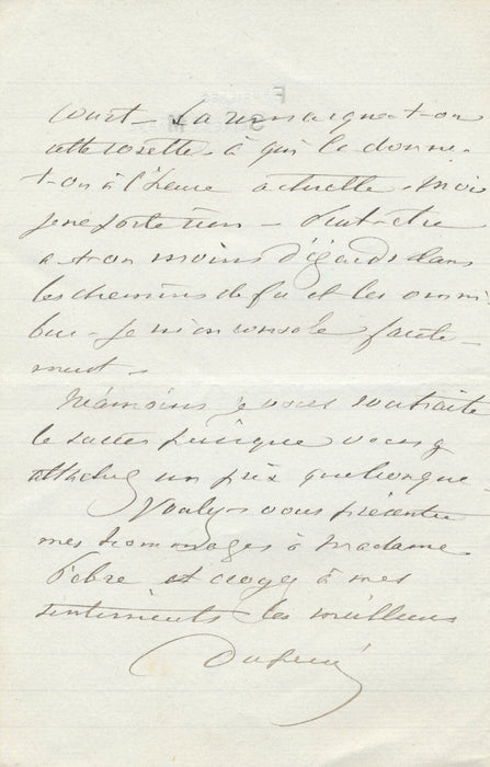 Marine Charles DUPERRE Febvre 2 lettre autographe Légion d'honneur amiral