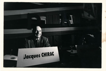 Photographie Jacques Chirac Photo argentique  1987 Apesteguy presse Portrait 