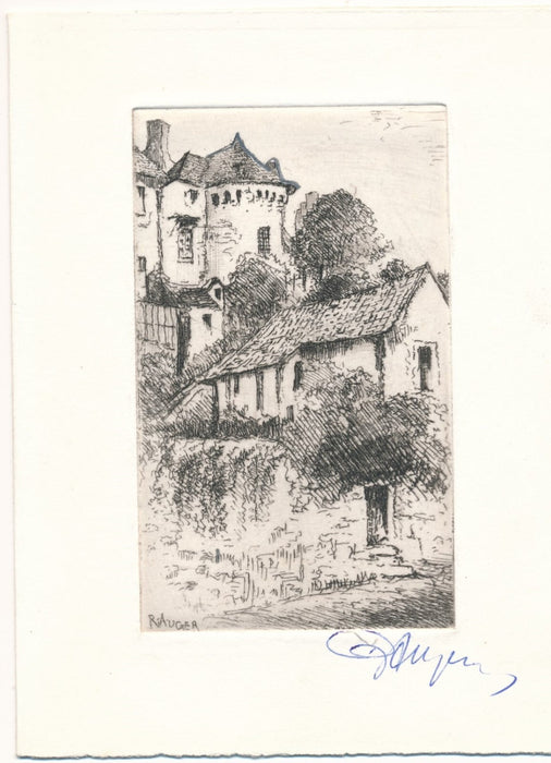 Raymond Léon AUGER 10 gravures originales signées 10 envois autographes 1 lettre