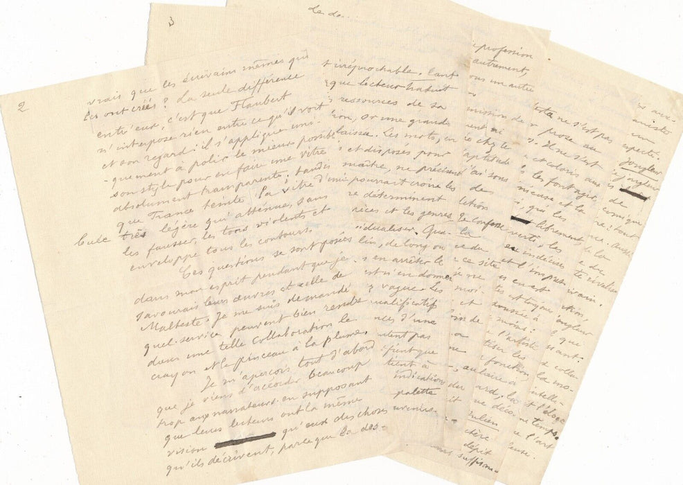 SULLY PRUDHOMME sur l'illustration textes littéraires manuscrit autographe signé