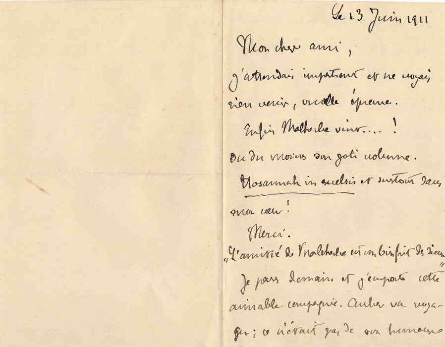 auteur Augé de Lassus Auber compositeur 2 lettres autographes signées hommage 