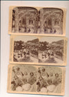 Inde 4 cartes stéréoscopiques photo photographie stereo stéréo