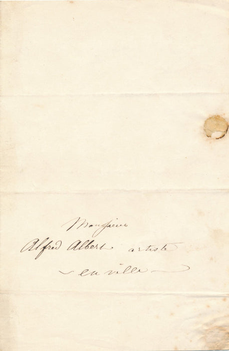 Joseph BOUCHARDY graveur à Alfred ALBERT lettre autographe signée