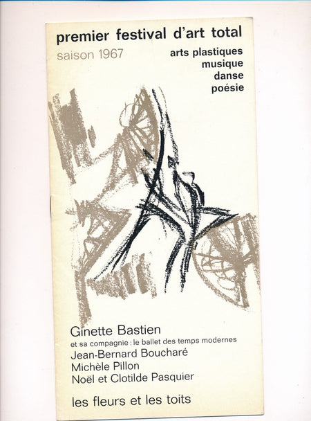 danse catalogue Premier festival d’art total 1967 Ginette Bastien Boucharé