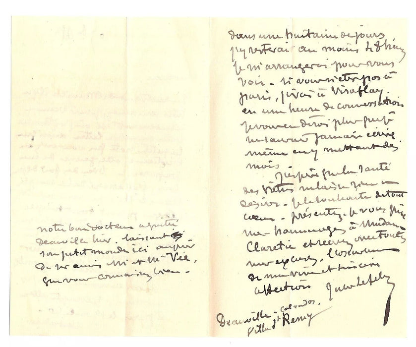 Jules LEFEBVRE peintre 5 lettres autographes signées écriture tradition son fils