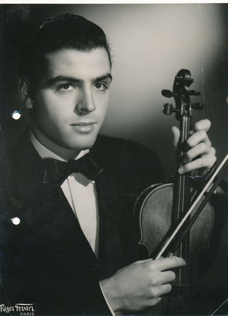 violoniste par le photographe Roger FOSTER photo époque v. 1940 signée négatif