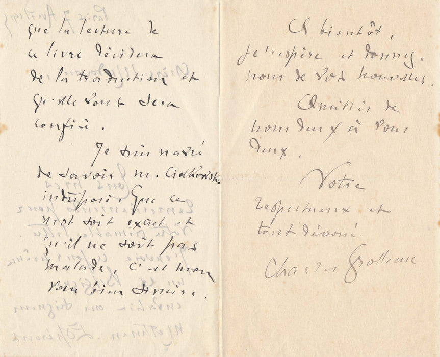 Charles GROLLEAU intéressante correspondance 4 lettres poésie Guilbeaux guerre