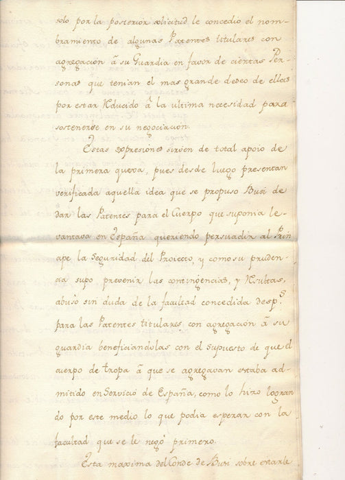 Pedro Pablo ABARDA DE BOLEA lettre signée ambassade espagne Bussy Ossun 1772
