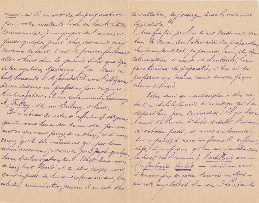 Francis PLANTÉ 2 lettres autographes signées et notes éducation de son fils