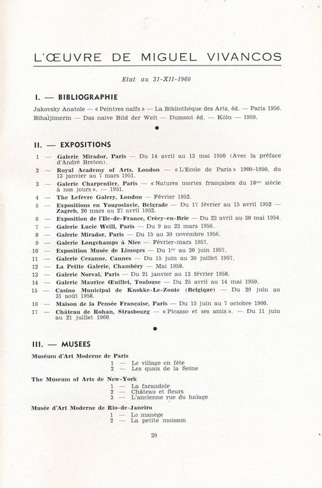 Anatole JAKOVSKY Vivancos envoi autographe signé Charles Moulin 1961