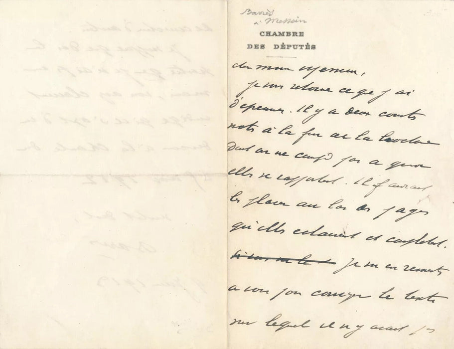 Maurice Barrès 6 lettres autographes 1 lettre signée Allemagne poste La Ramée