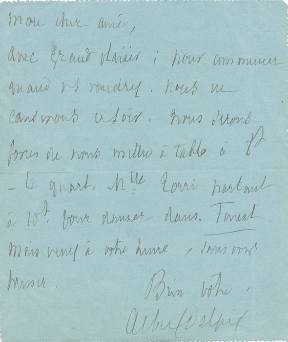 Albert DELPIT 3 lettres autographes signées écrivain collabore avec E. Portalis