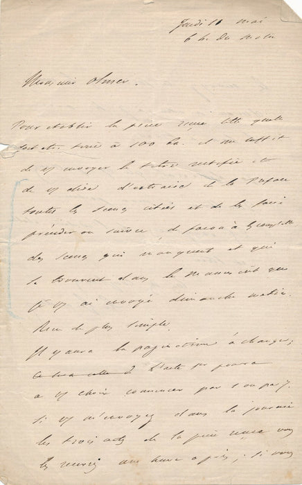 René Le Cœur lettre autographe à G. Olmer sur Liane de Pougy Idylle saphique