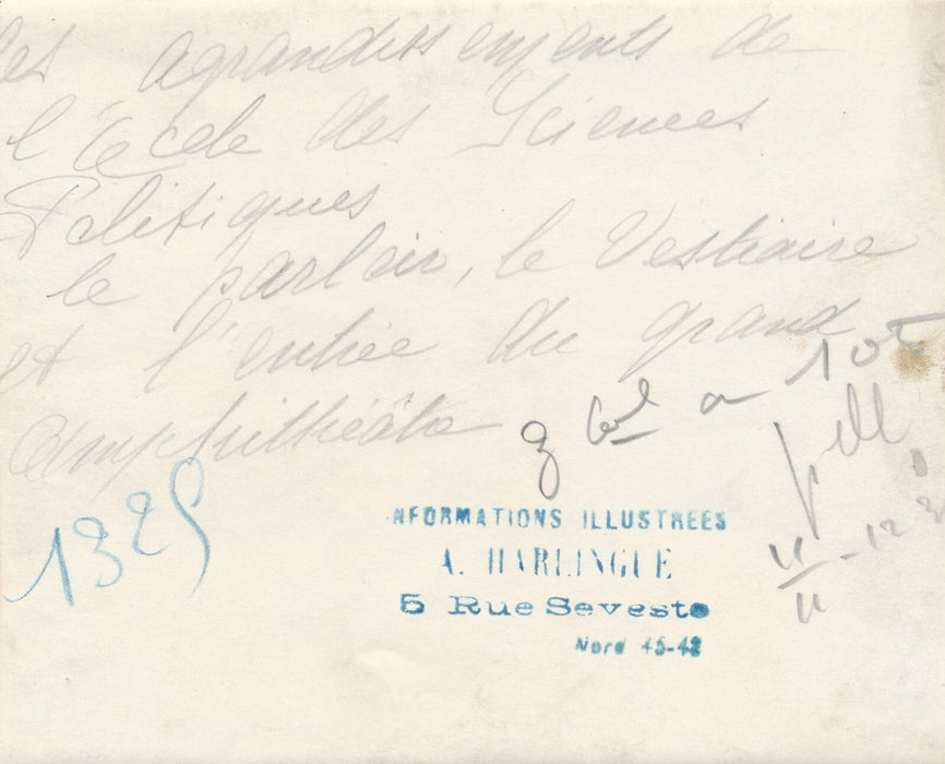 Architecture art déco sciences politique Paris photo photographie v. 1930