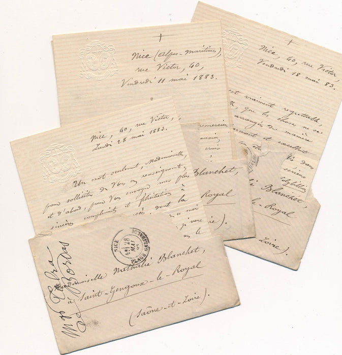 Religion Tobra de Bordas 4 lettres autographes signées Blanchet Polybiblion 1883