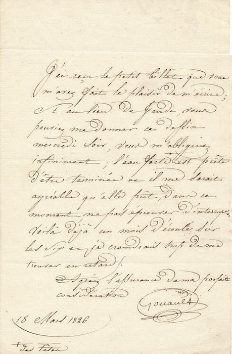 GOUAULT graveur à LAGUICHE dessinateur 4 lettres autographes signées Mongez