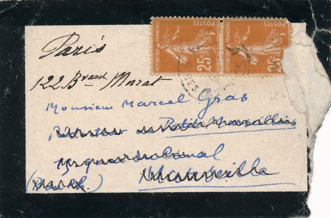 les insectes chanteurs Marcel Roland carte autographe signée science 1931