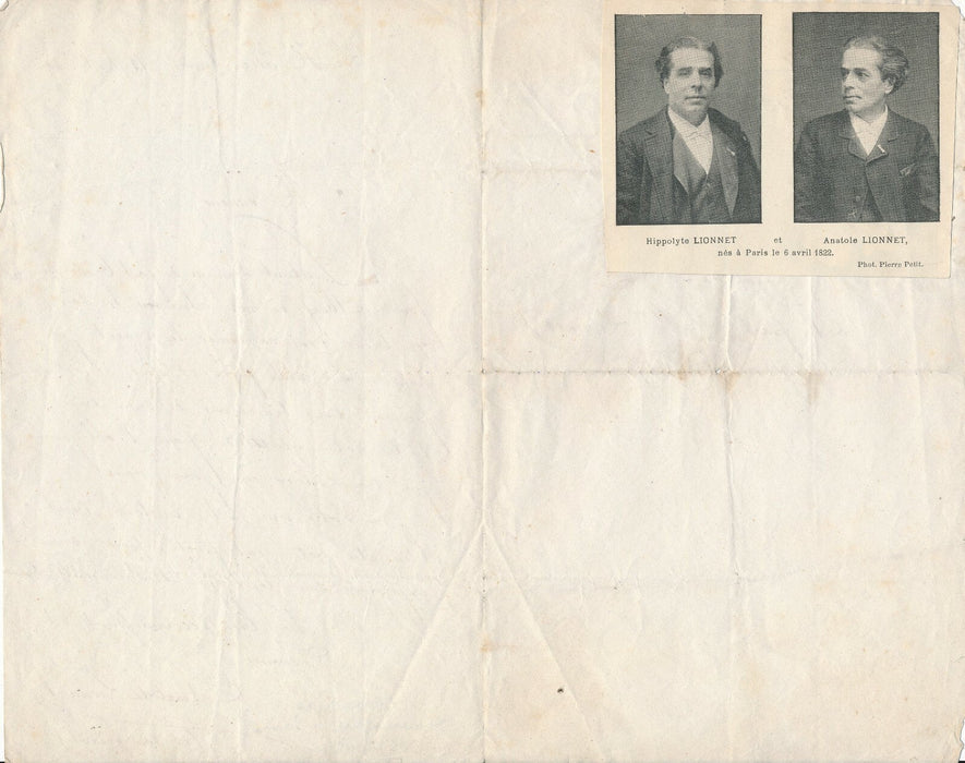 Anatole LIONNET frères jumeaux chanson lettre autographe signée Elbeuf Havre