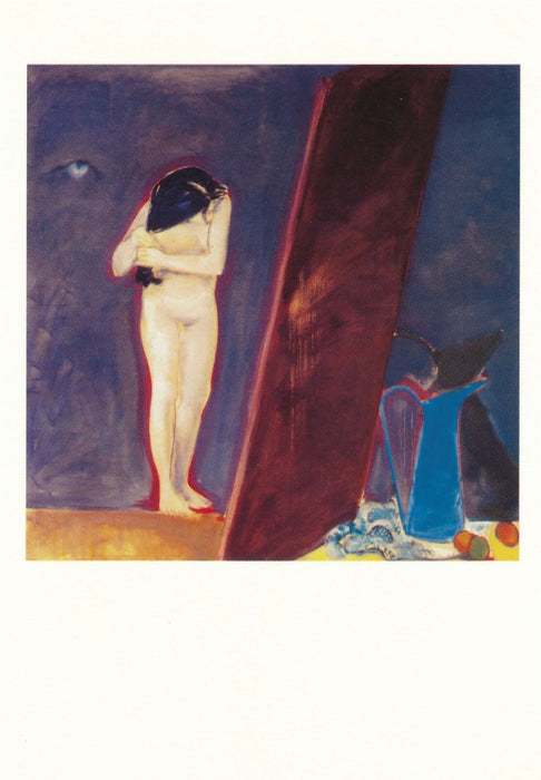 Didier CROS peintre XXe siècle carte autographe signée jeteur de pierre