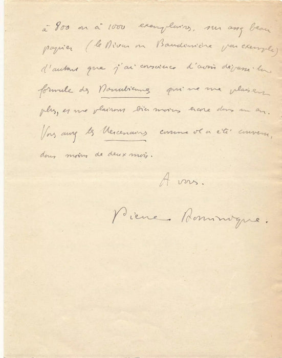 Corse Pierre DOMINIQUE 5 lettres autographes à son éditeur. Bel ensemble !
